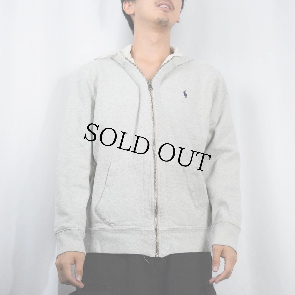 画像2: POLO Ralph Lauren ロゴ刺繍 スウェットジップパーカー L (2)