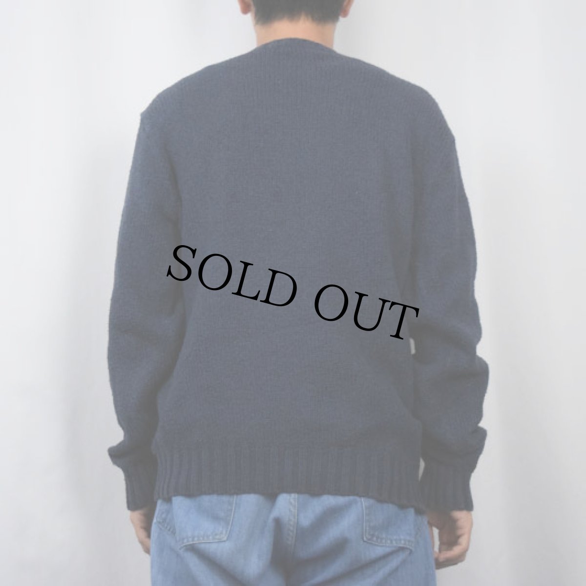 画像3: POLO Ralph Lauren ロゴ刺繍 コットンニットセーター NAVY L (3)