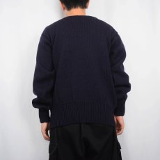 画像3: 60's RECKNIT レタードニットセーター NAVY (3)