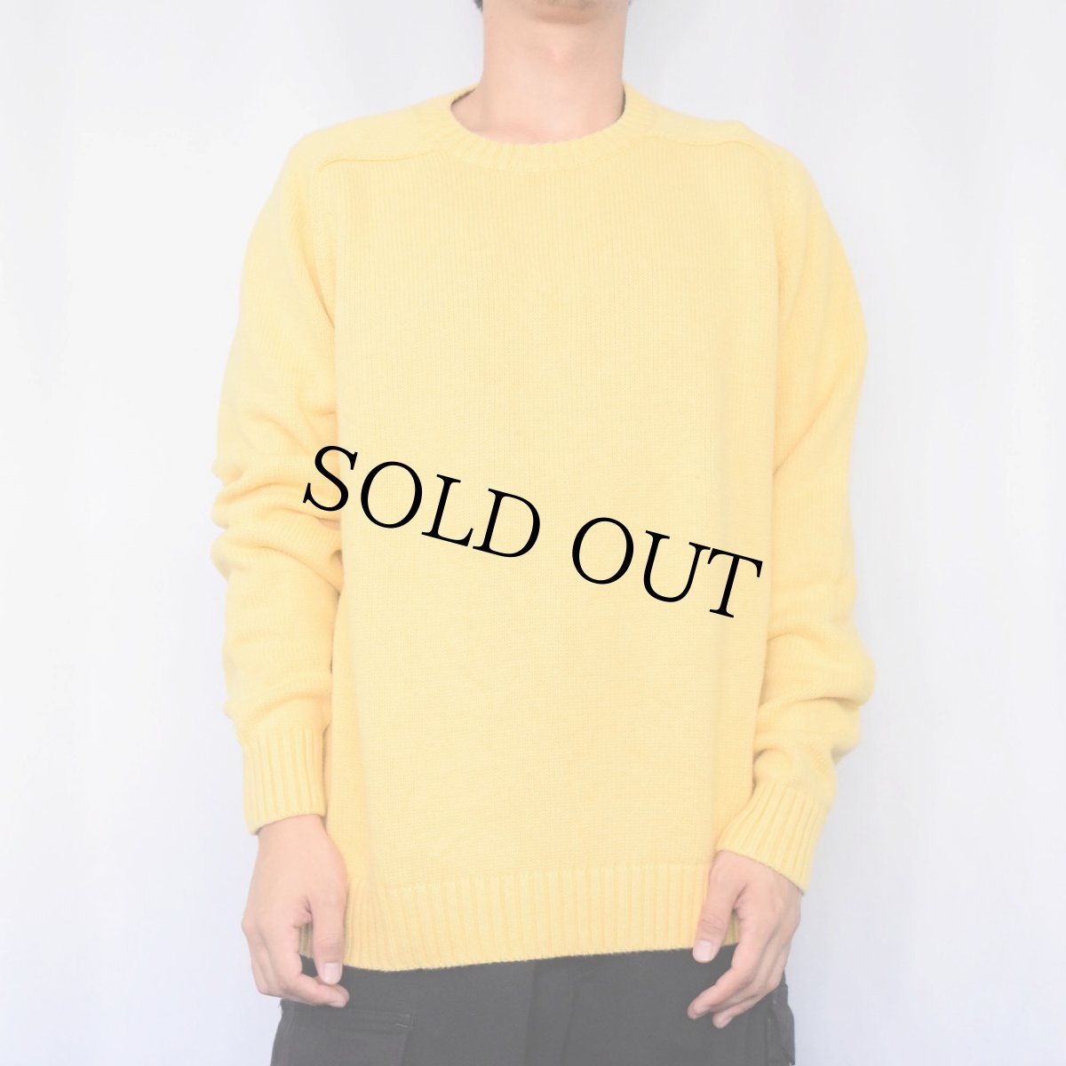 画像2: 90's LANDS'END JAPAN製 コットンニットセーター L (2)