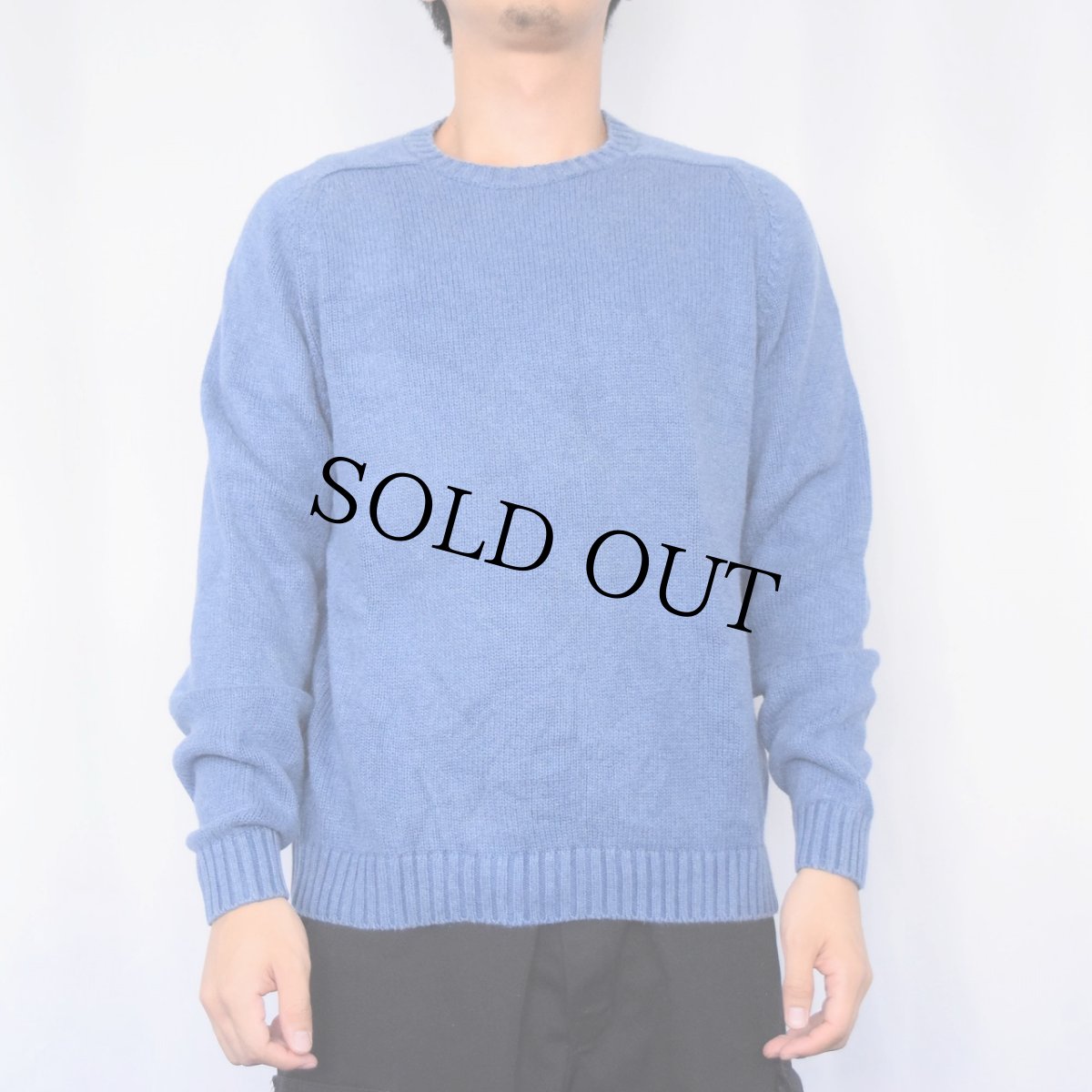 画像2: 90's LANDS'END JAPAN製 コットンニットセーター M (2)