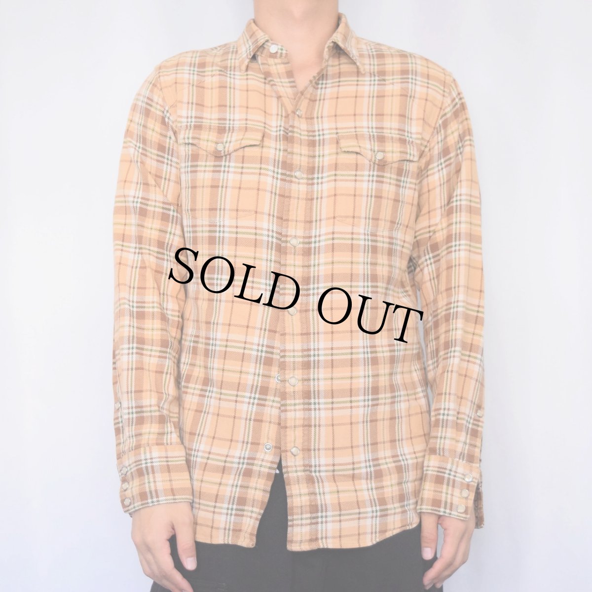 画像2: POLO Ralph Lauren チェック柄 ヘビーネルウエスタンシャツ S (2)