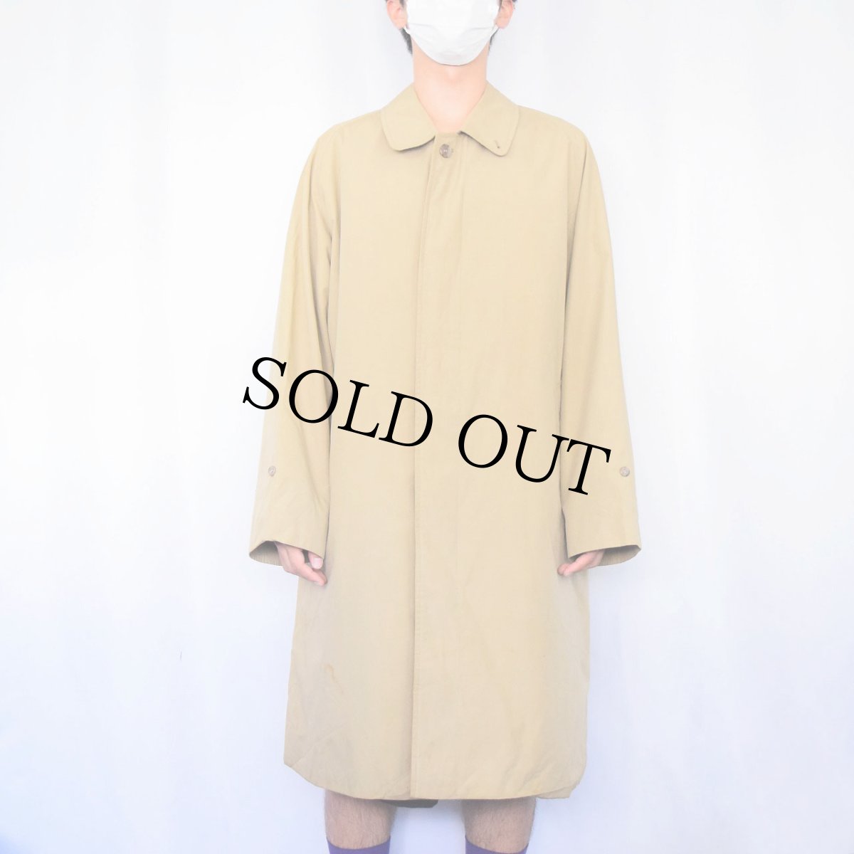 画像2: 〜80's Burberrys' SPAIN製 "一枚袖" ステンカラーコート (2)