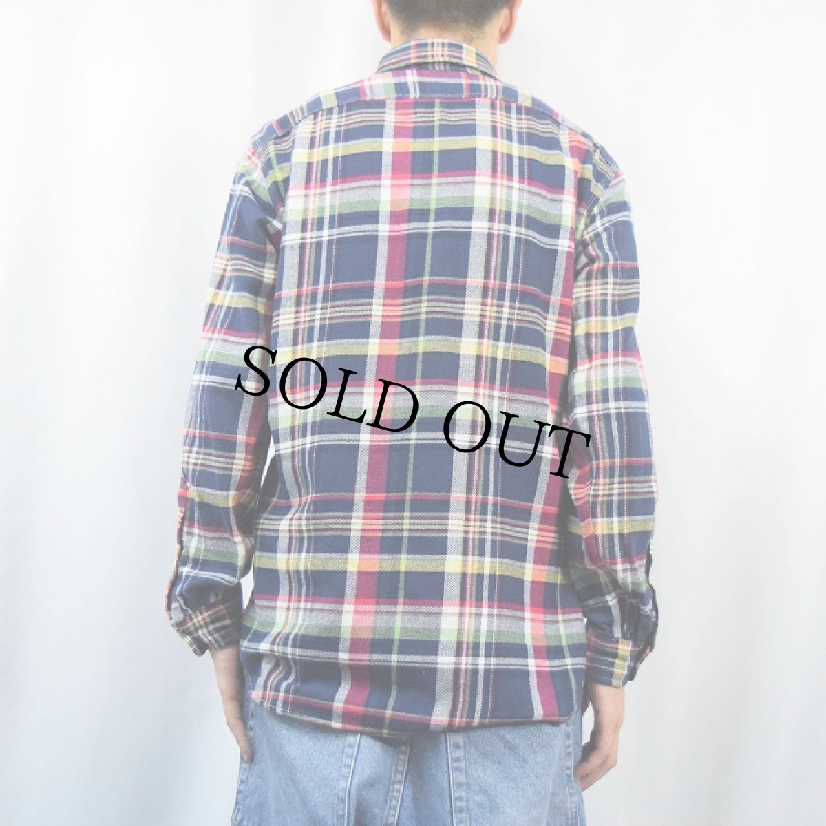 画像3: POLO Ralph Lauren チェック柄 ヘビーネルシャツ S (3)