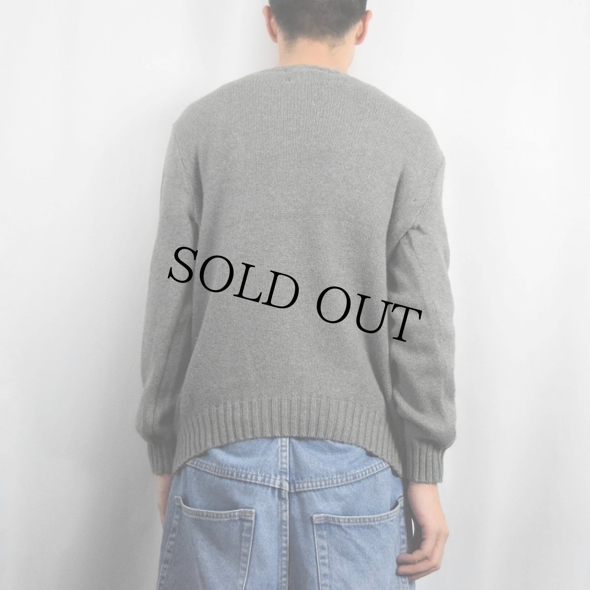 画像3: POLO Ralph Lauren ロゴ刺繍 コットンニットセーター M (3)