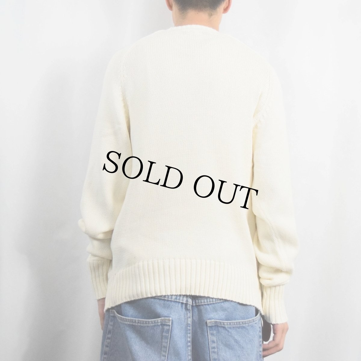 画像3: POLO Ralph Lauren ロゴ刺繍 コットンニットセーター M (3)