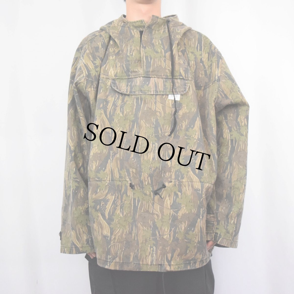 画像2: MSI International スモーキーブランチカモ柄 アノラックパーカー XL (2)