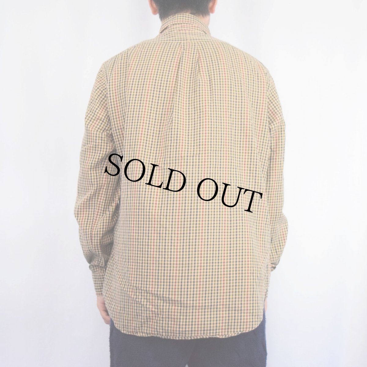 画像3: Ralph Lauren "CLASSIC FIT" チェック柄 コットンボタンダウンシャツ M (3)