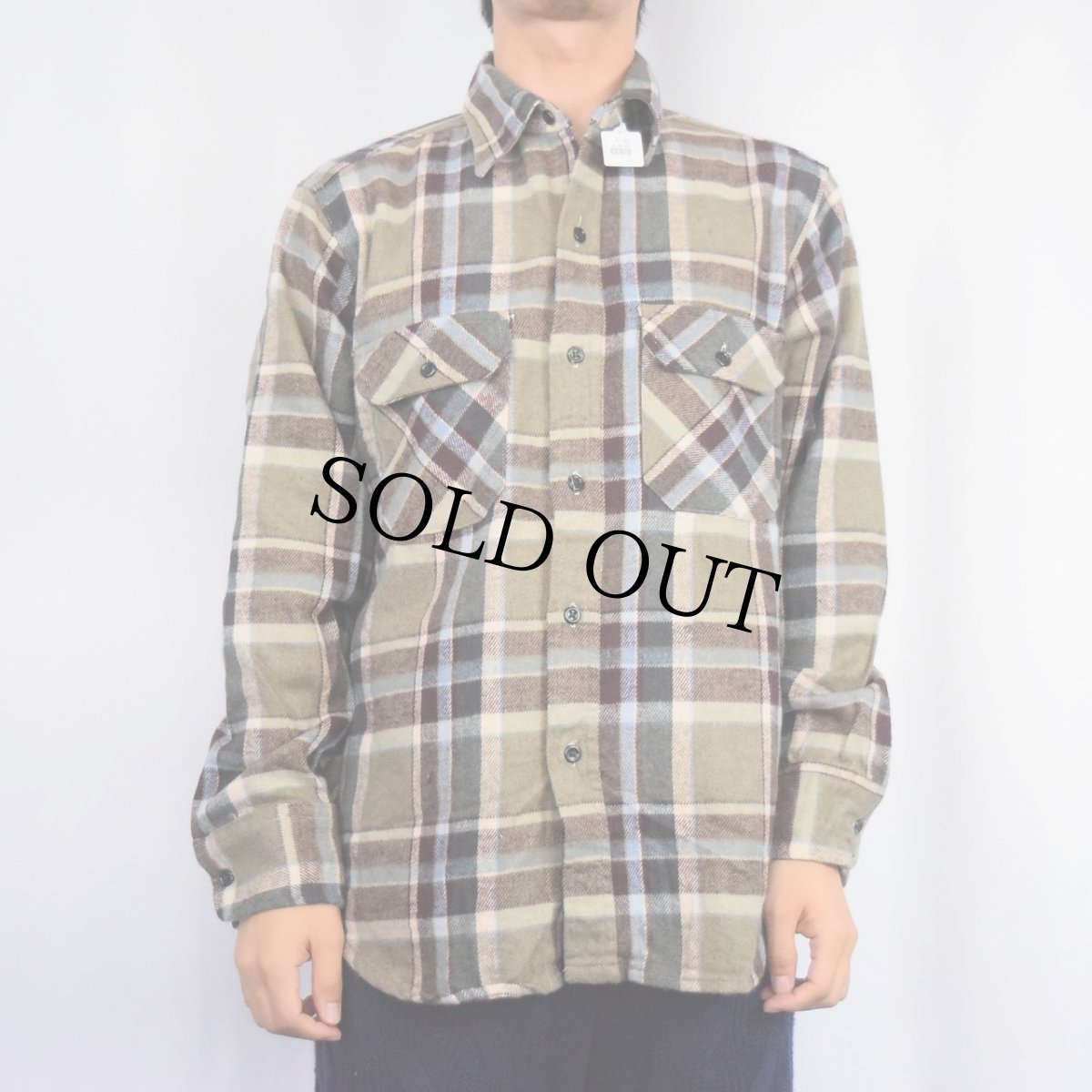 画像2: 80's Frostproof USA製 チェック柄 ヘビーネルシャツ M (2)