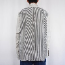 画像3: POLO Ralph Lauren ストライプ柄 クレイジーパターン "マチ付き" コットンボタンダウンシャツ XXL (3)