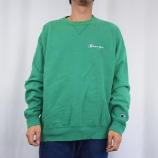 画像2: 90's Champion USA製 前V ロゴ刺繍スウェット XL (2)