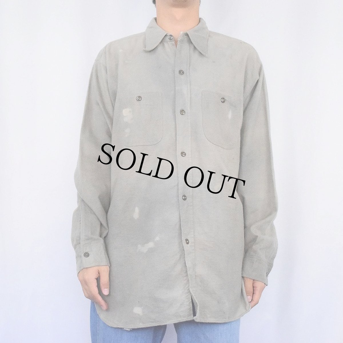 画像2: 40〜50's ROOMY RICHAR マチ付き ネルシャツ (2)