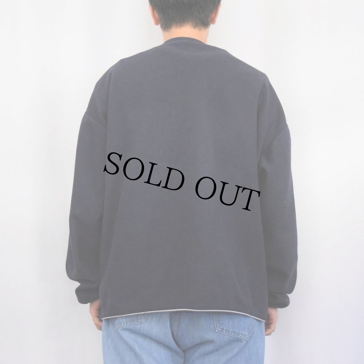 画像3: NIKE ロゴ刺繍 フリースプルオーバー NAVY XL (3)