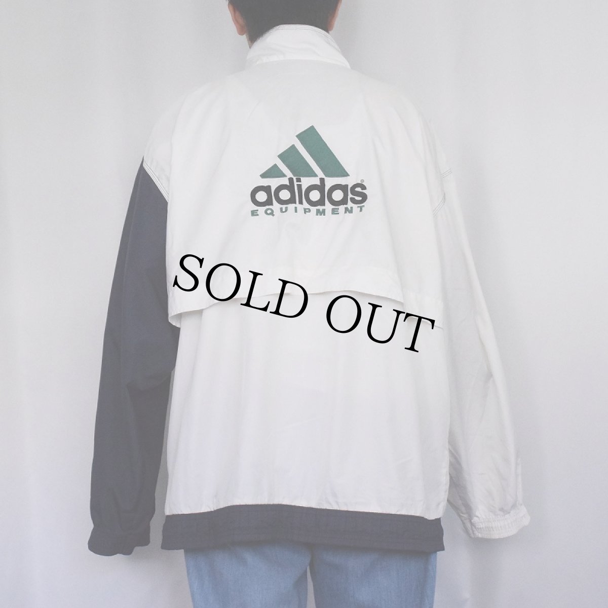 画像4: 90's adidas EQUIPMENT ロゴ刺繍 ジップジャケット XL (4)