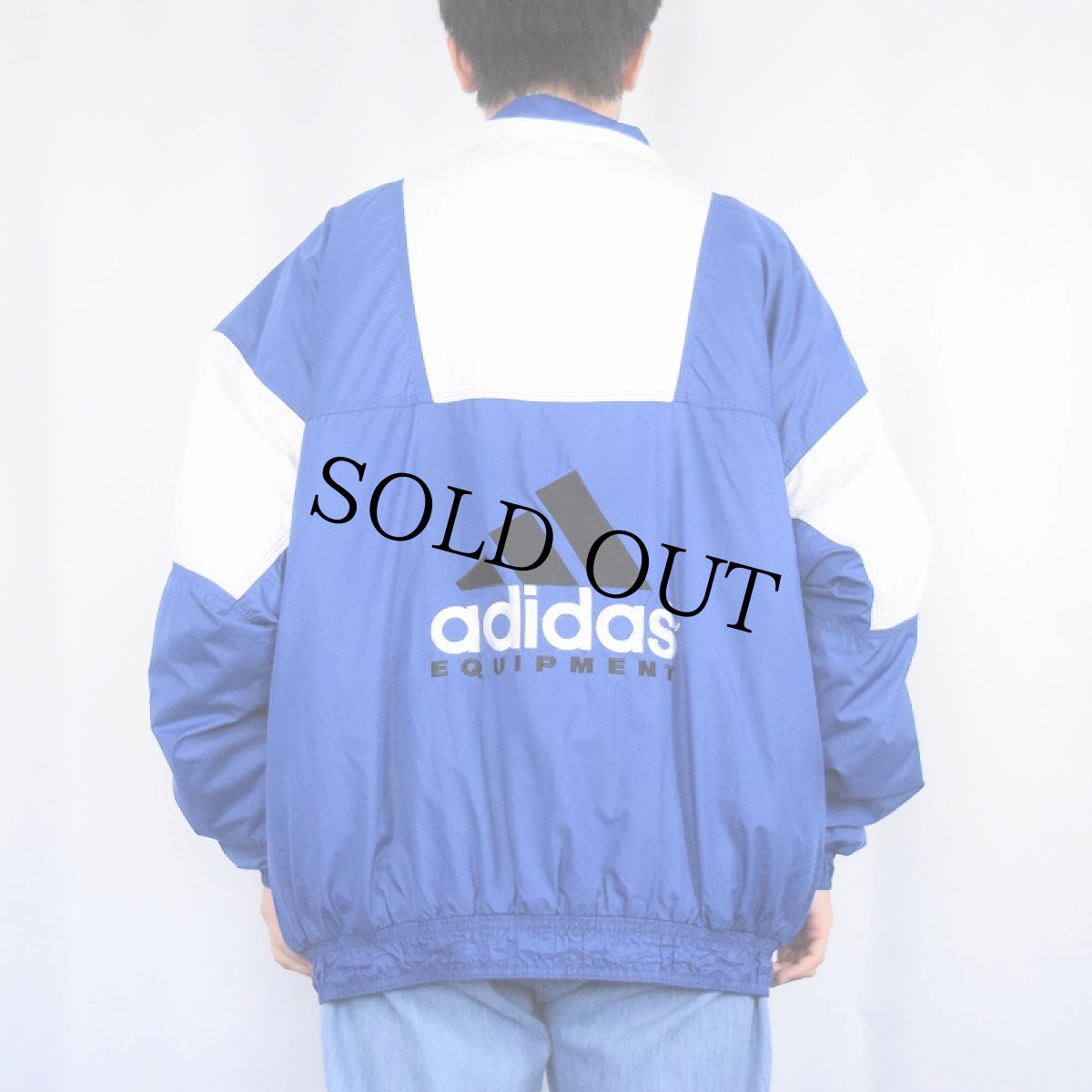 画像4: 90's adidas EQUIPMENT ロゴ刺繍 中綿入り ジップジャケット XL (4)