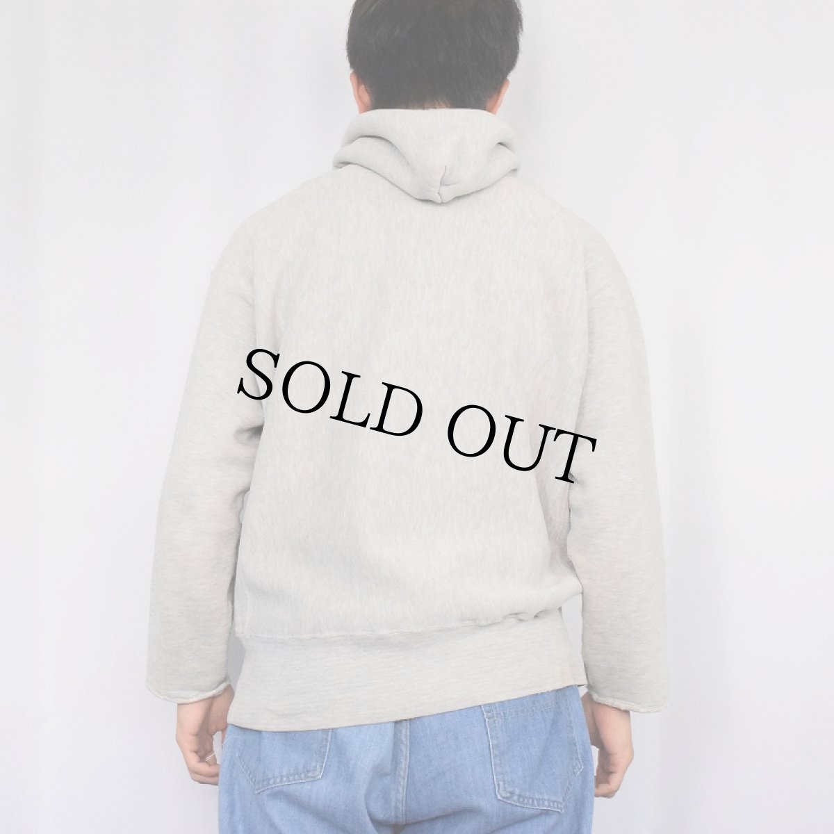 画像3: 70's Champion REVERSE WEAVE 黄単色タグ USA製 "WASHINGTON TRACK" カットオフ 染み込みプリントスウェットフーディー XL (3)