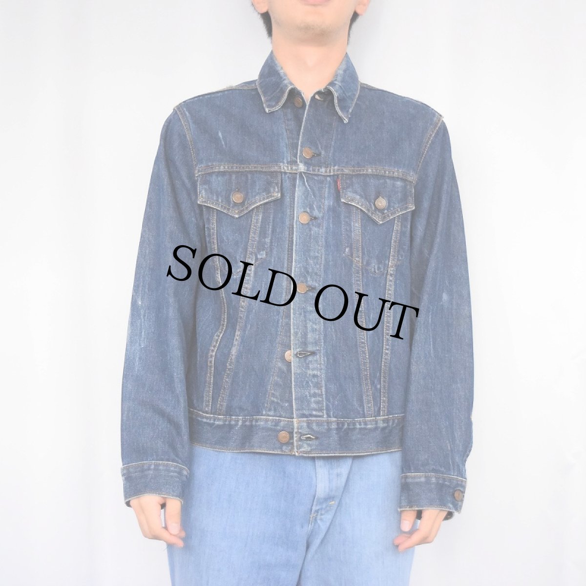 画像2: 60's LEVI'S 70505 BIGE デニムジャケット (2)