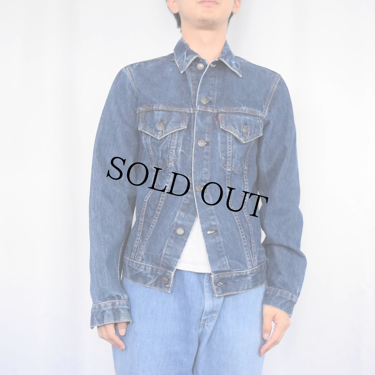 画像2: 60's LEVI'S 71205-0217 BIGE デニムジャケット SIZE38 (2)