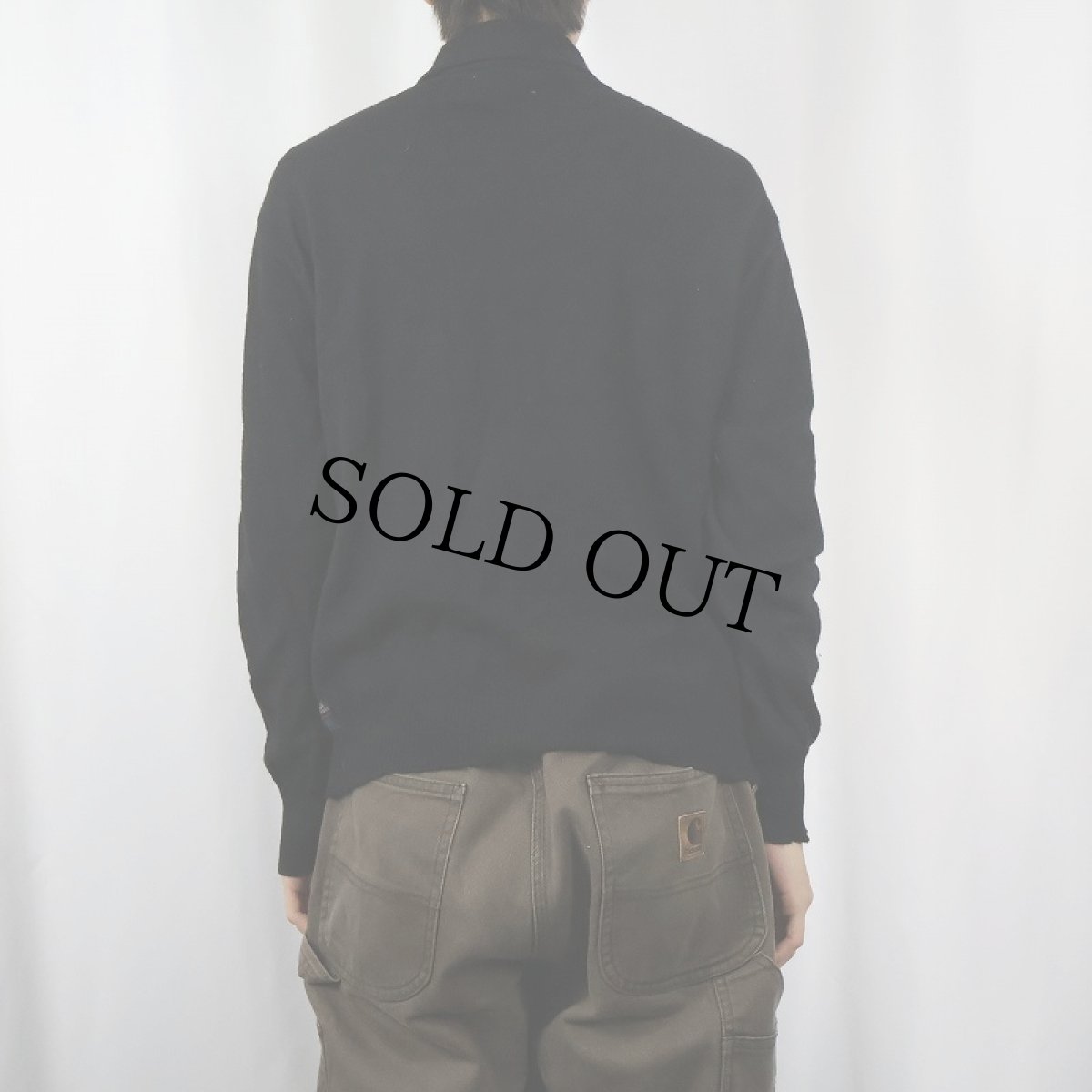 画像3: 70's HUDSON'S ITALY製 ボーダー柄 ウールニットポロシャツ (3)