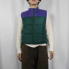 画像2: 90's GAP 中綿入り 2トーン ナイロンベスト XL (2)