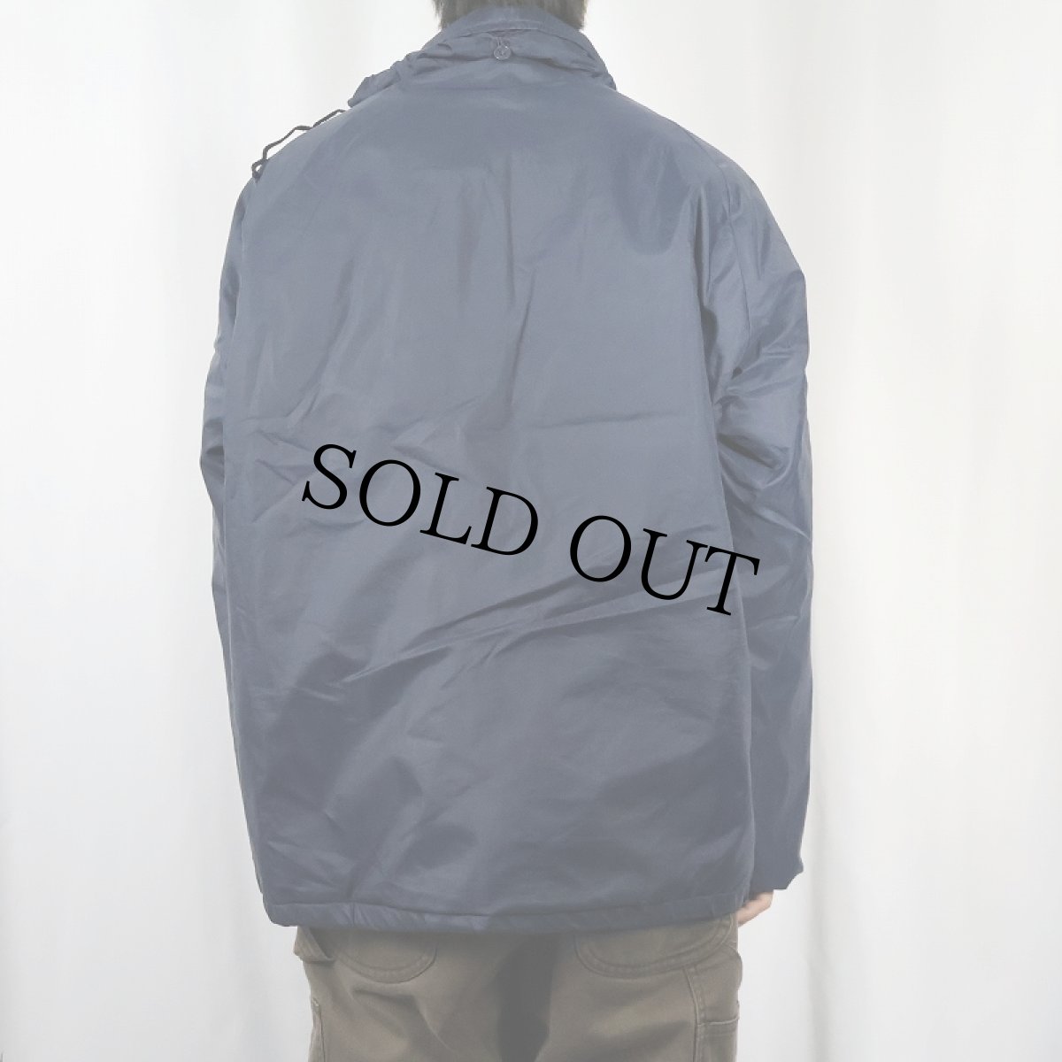 画像3: 70's Champion PRODUCTSタグ "NOTREDAME" プリントナイロンコーチジャケット NAVY L (3)