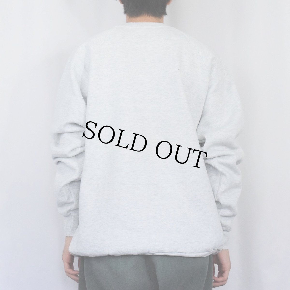 画像3: 90's USA製 "DON'T MISS..." イラストプリントラグランスウェット XXL (3)