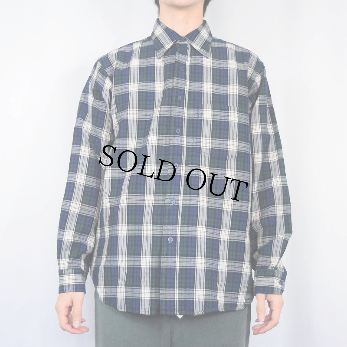 画像2: 70's PENDLETON USA製 チェック柄 ウールシャツ L (2)