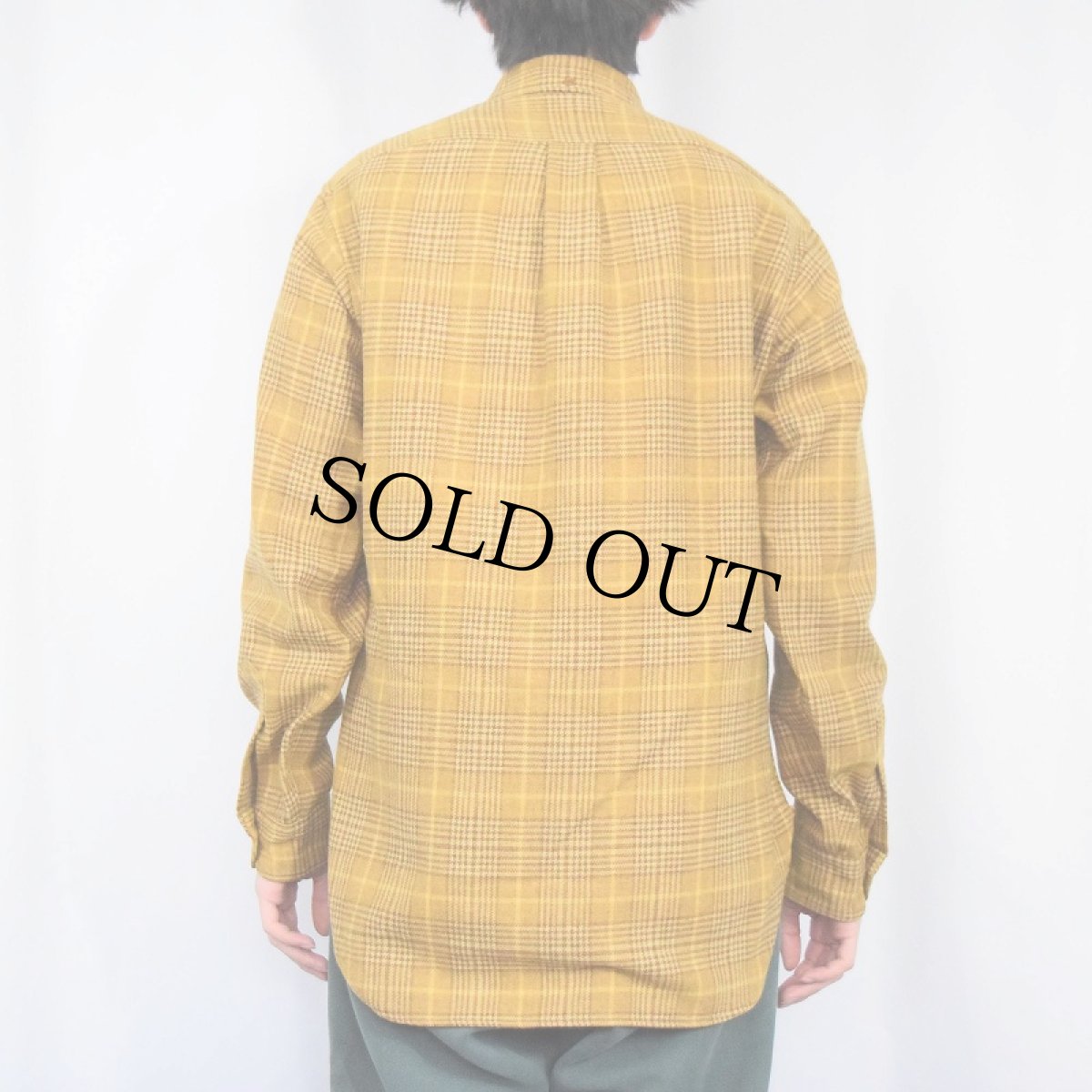 画像3: 60's PENDLETON チェック柄 3点留め ウールシャツ M (3)