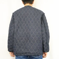 画像5: 70〜80's Topps USA製 キルティングライナージャケット NAVY XL (5)