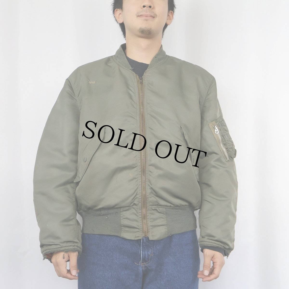 画像2: 70's U.S.AIR FORCE L-2B フライトジャケット LARGE (2)