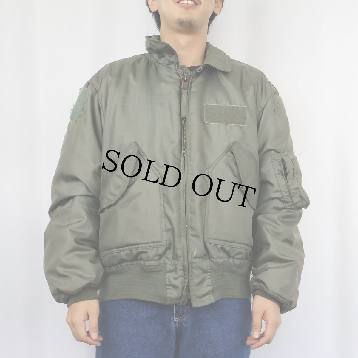画像2: 80's U.S.AIR FORCE CWU-45/P フライトジャケット LARGE (2)