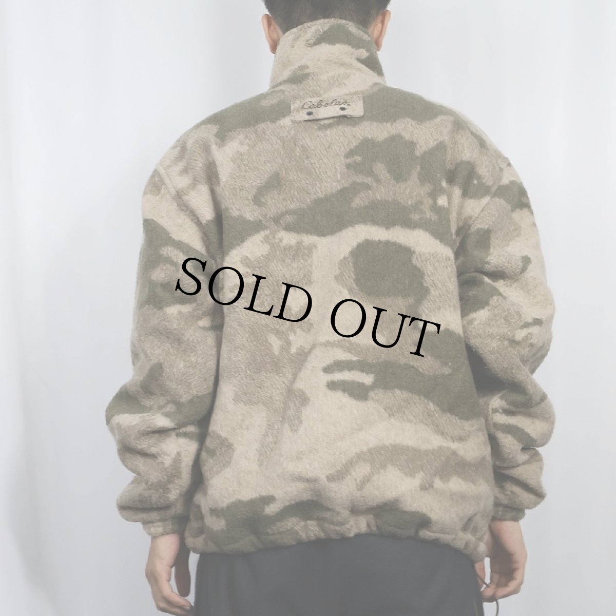 画像3: Cabela's ウッドランドカモ柄 フリースジャケット M (3)