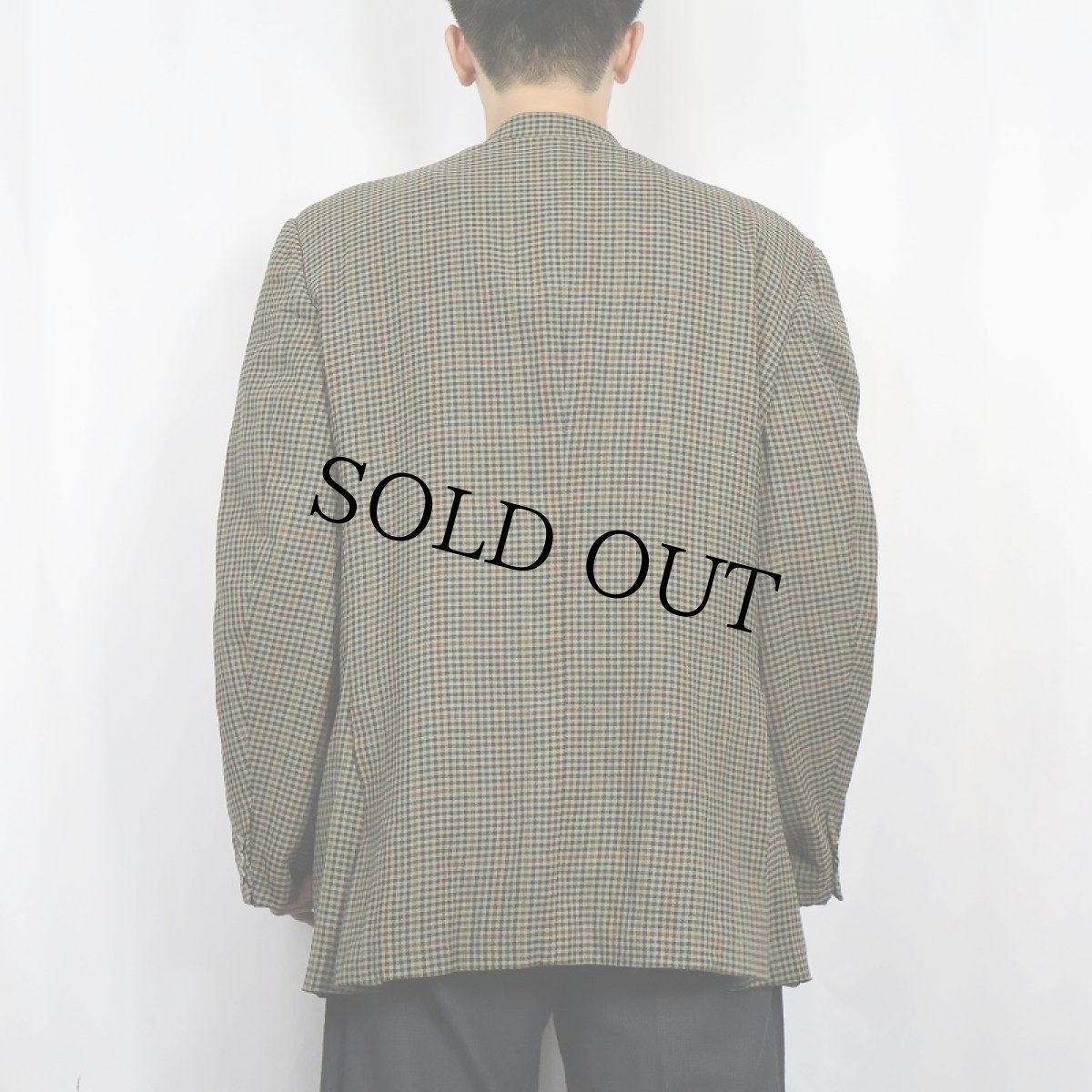 画像3: 70〜80's Burberrys' チェック柄 ウールテーラードジャケット (3)