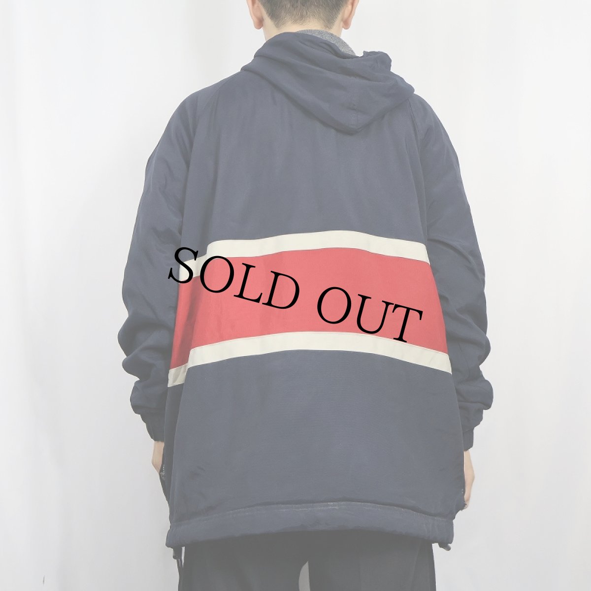 画像3: 90's Abercrombie&Fitch ナイロンアノラックパーカー NAVY S (3)