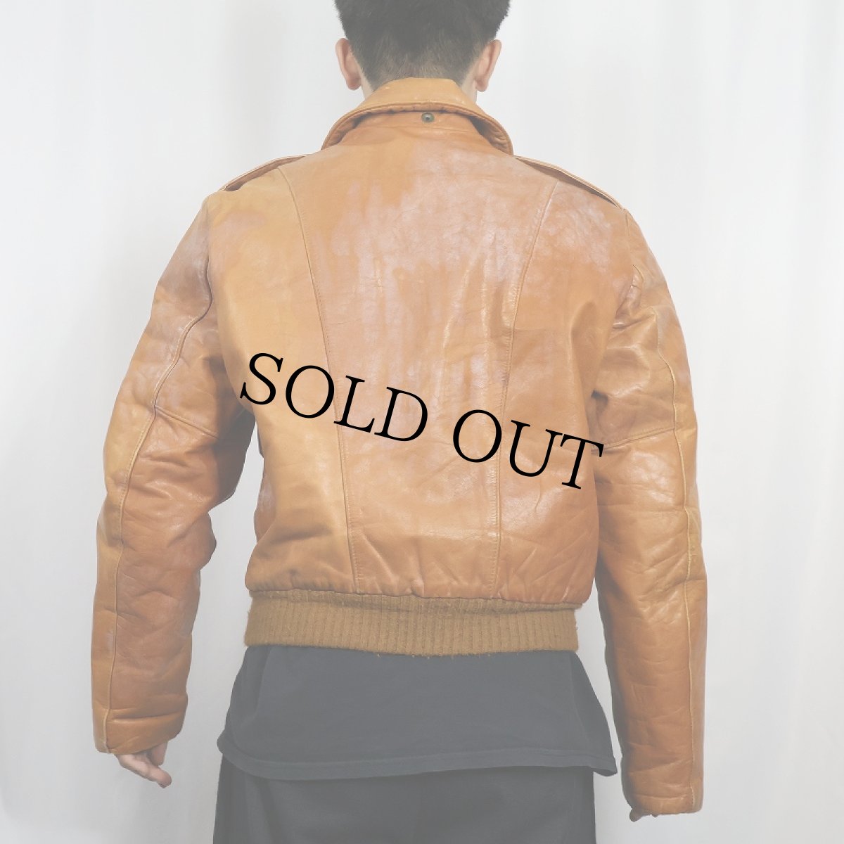 画像3: 70's Natural Comfort "A-2 TYPE" レザージャケット SIZE42 (3)