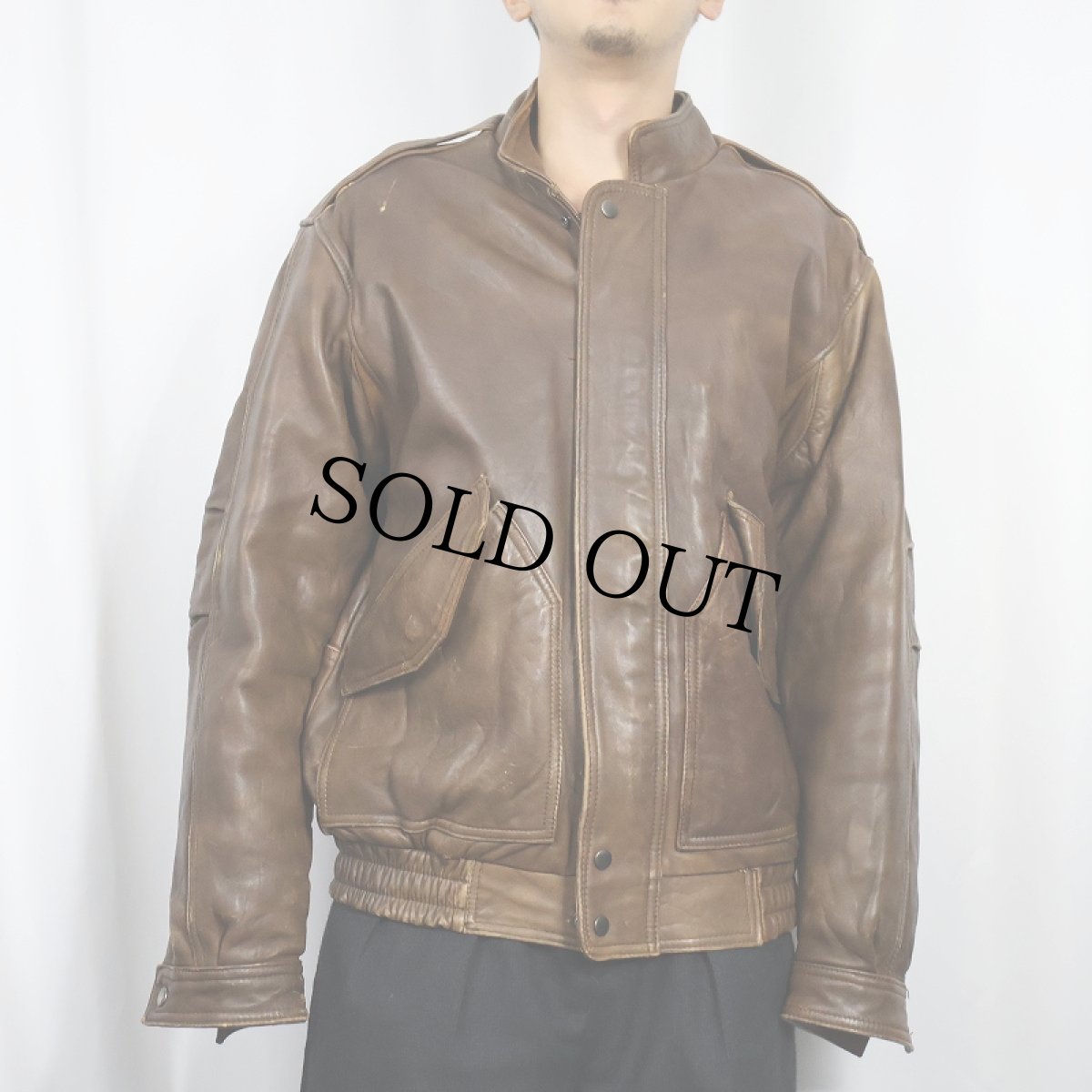 画像2: 〜90's Belstti レザージャケット M (2)