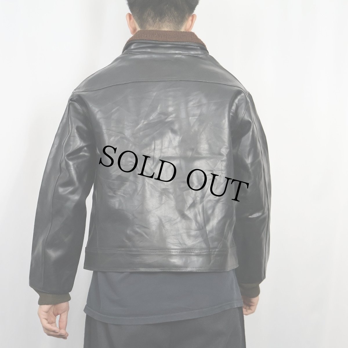 画像3: 〜80's Confezion Aviazion レザージャケット BLACK (3)