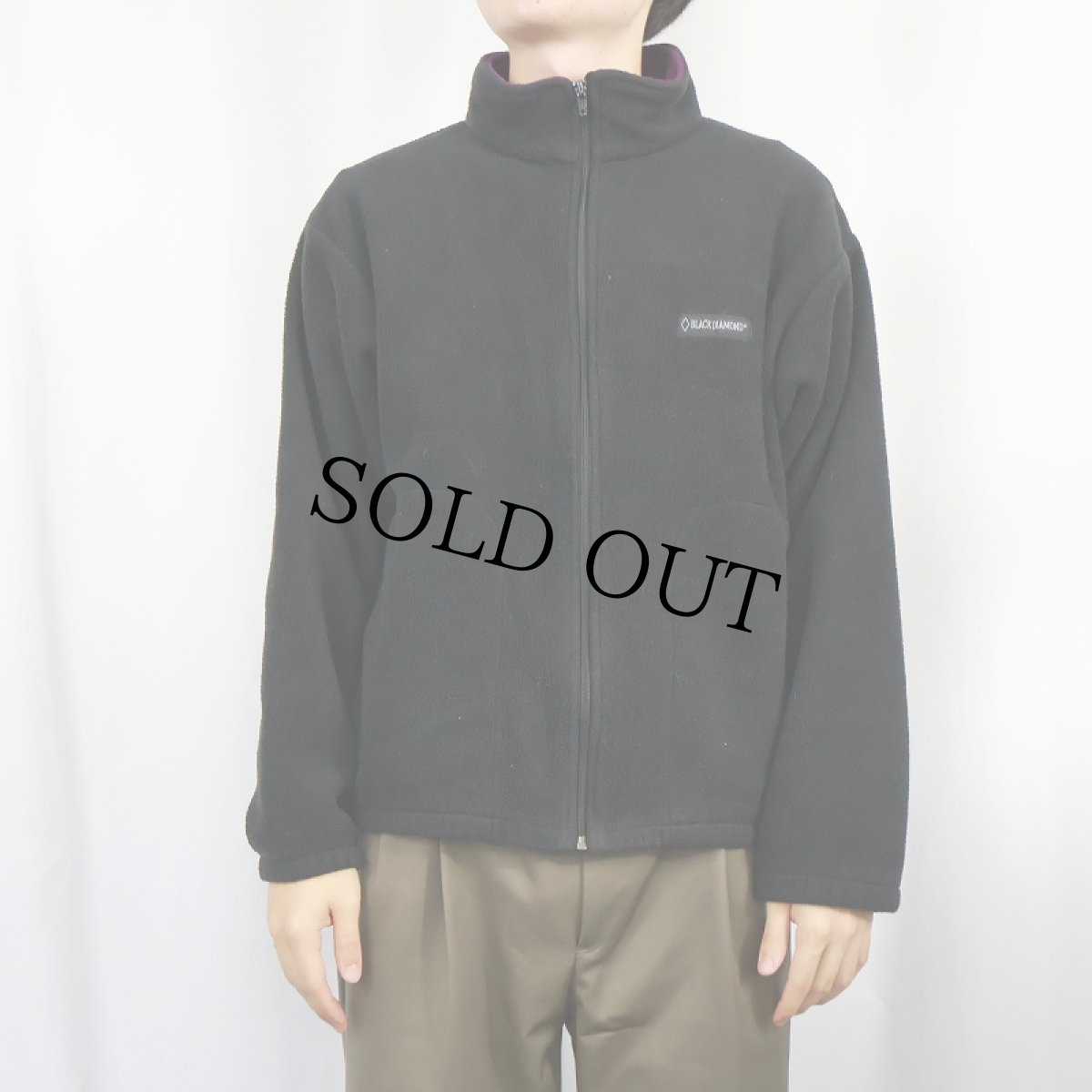 画像2: 90's BLACK DIAMOND USA製 フリースジップジャケット BLACK M (2)