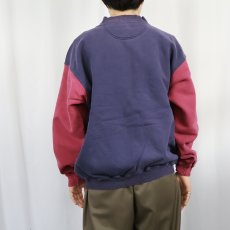 画像3: 90's〜 Eddie Bauer 2トーン スウェットジップジャケット M (3)