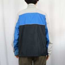 画像3: 80's NIKE 銀タグ ロゴ刺繍 切り替えデザイン ハーフジップ ナイロンプルオーバージャケット M (3)
