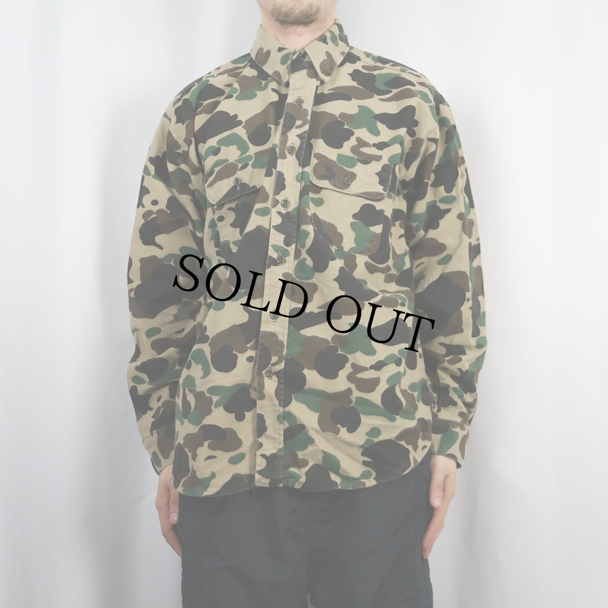 画像2: 70〜80's FIVE BROTHERS USA製 ダックハンターカモ柄 ヘビーネルシャツ XL (2)