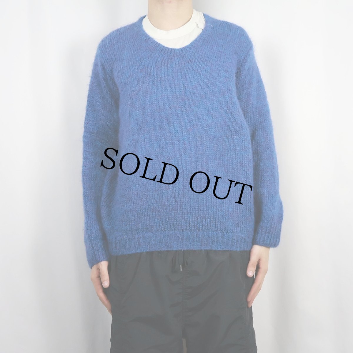 画像2: ハンドメイド ウールニットセーター (2)