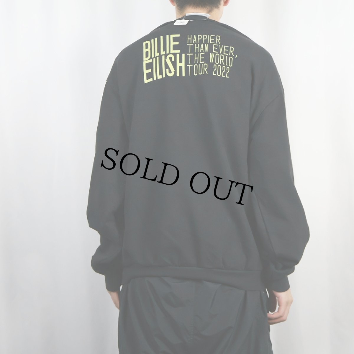 画像4: Billie Eilish "Happier Than Ever World Tour 2022" ミュージシャンツアースウェット BLACK L (4)