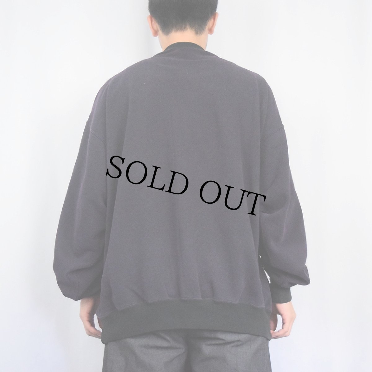 画像3: 90's duofold USA製 ロゴ刺繍スウェット PURPLE XXL (3)