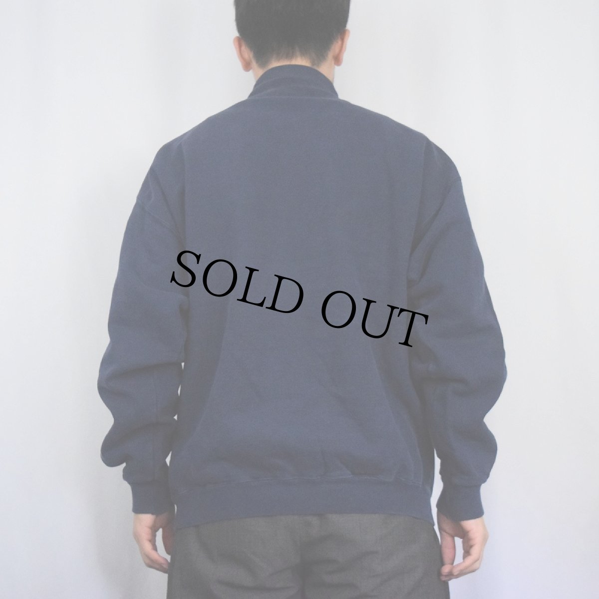 画像3: 90's TULTEX USA製 無地タートルネックスウェット NAVY L (3)