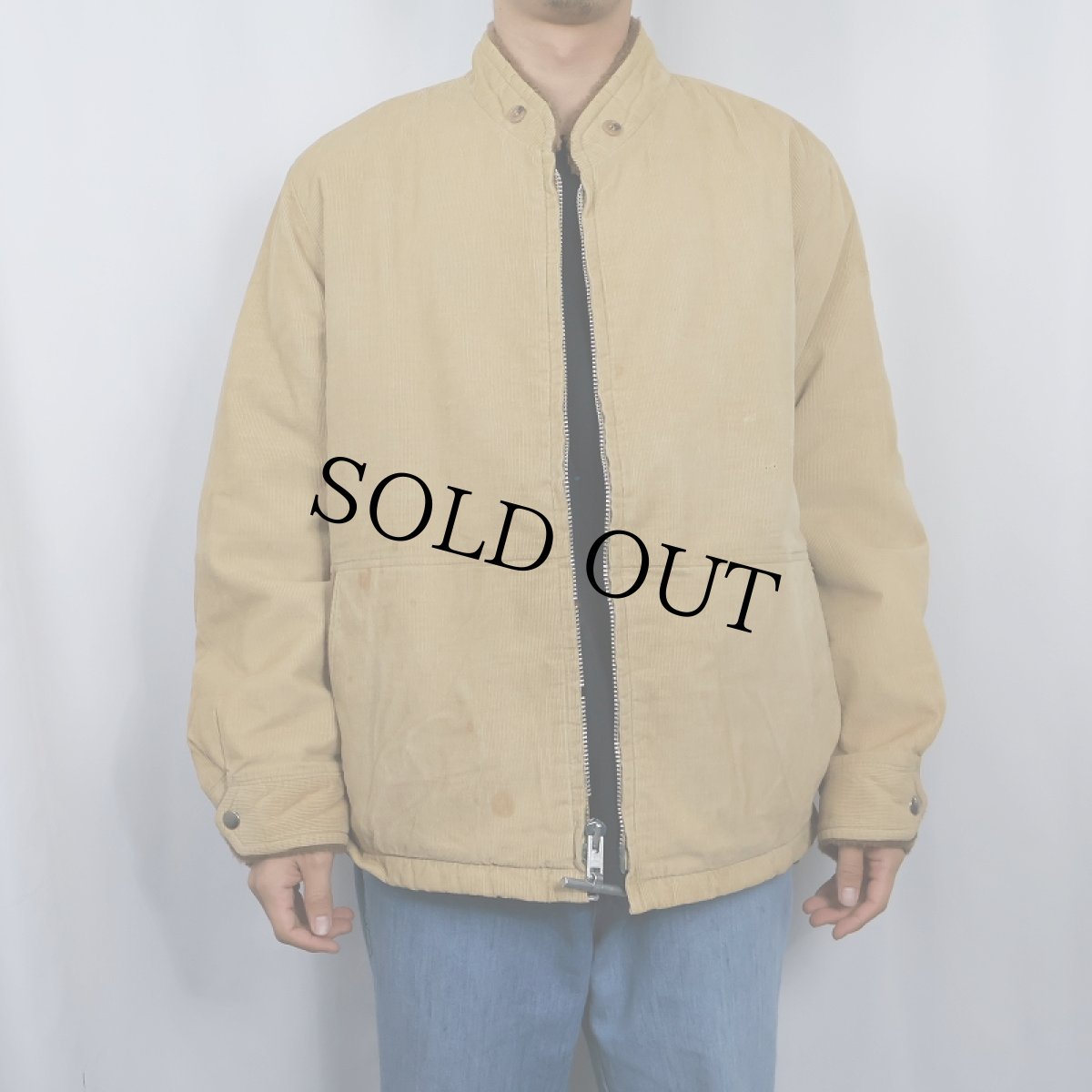 画像2: 70〜80's MIGHTY-MAC USA製 エルボーパッチ付き 裏ボア コーデュロイジャケット (2)