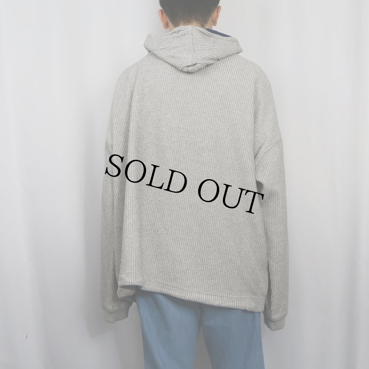 画像3: 90's SPEEDO USA製 ストライプ柄織り スウェットフーディー 2XL (3)