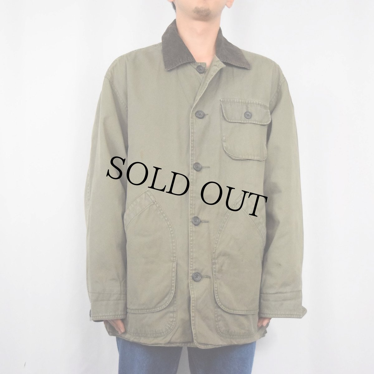 画像2: GAP コットンハンティングジャケット M (2)