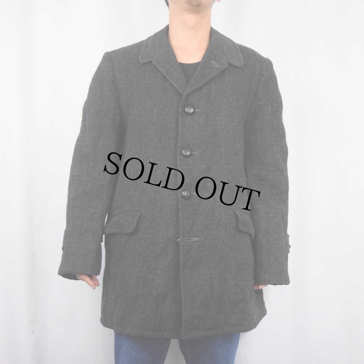 画像2: 60's PENNEY'S Outerwear ウールハーフコート SIZE42 (2)