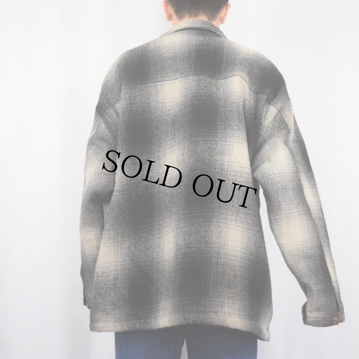 画像3: URBAN EQUIPMENT オンブレーチェック柄 ウールジャケット L (3)